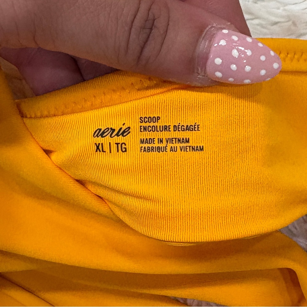 Aerie Orange Scoop Wrap Bikini Top - Picture 3 of 3